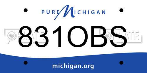 831OBS Michigan License Plate