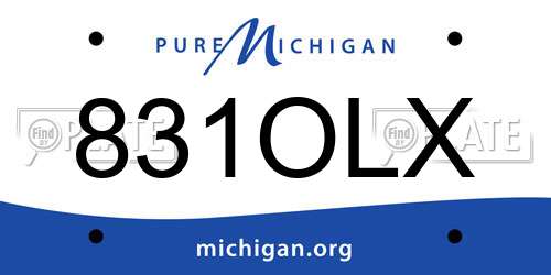 831OLX Michigan License Plate