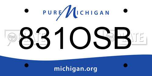 831OSB Michigan License Plate