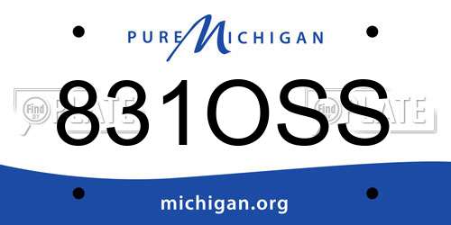 831OSS Michigan License Plate