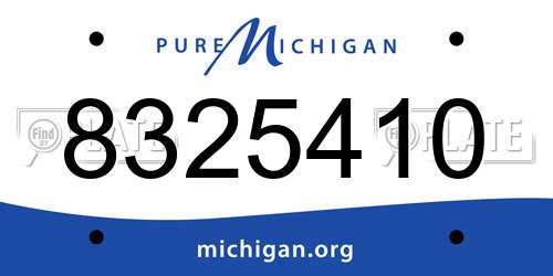 8325410 Michigan License Plate