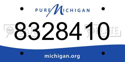 8328410 Michigan License Plate