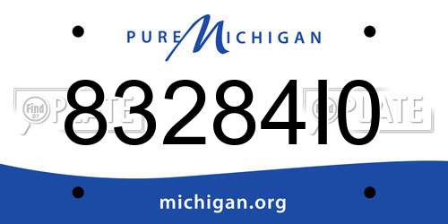 83284I0 Michigan License Plate