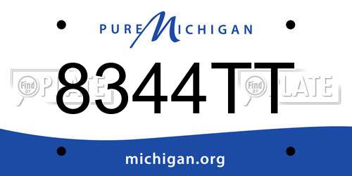 8344TT Michigan License Plate