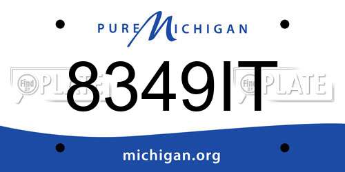 8349IT Michigan License Plate