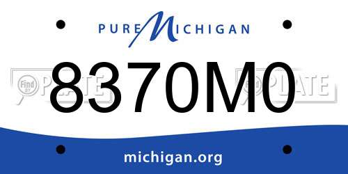 8370M0 Michigan License Plate
