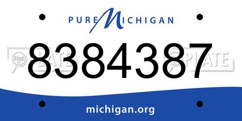 8384387 Michigan License Plate