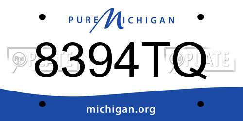 8394TQ Michigan License Plate