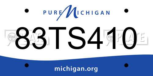 83TS410 Michigan License Plate