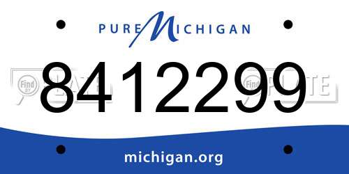 8412299 Michigan License Plate