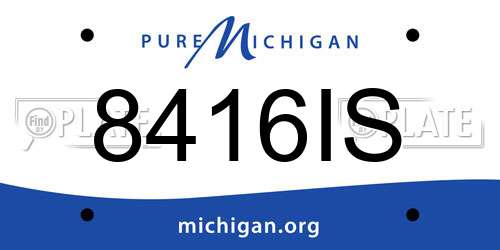 8416IS Michigan License Plate