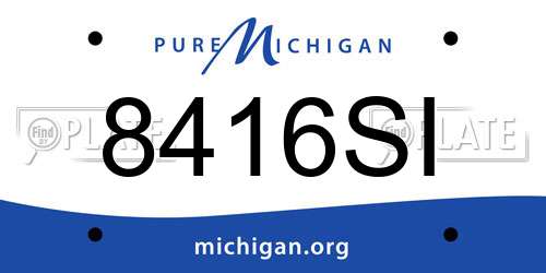 8416SI Michigan License Plate