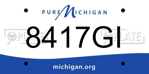8417GI Michigan License Plate