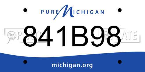 841B98 Michigan License Plate