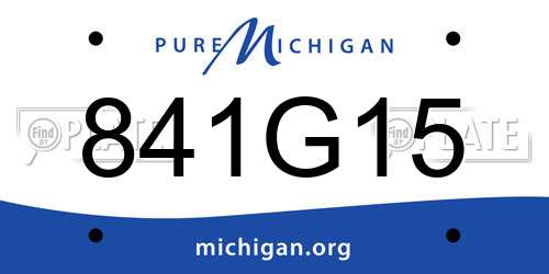 841G15 Michigan License Plate