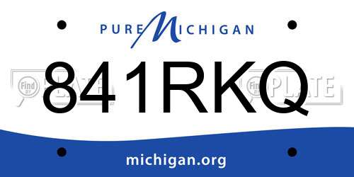 841RKQ Michigan License Plate