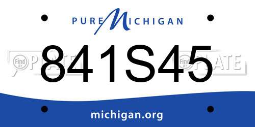 841S45 Michigan License Plate