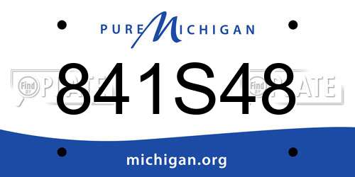 841S48 Michigan License Plate