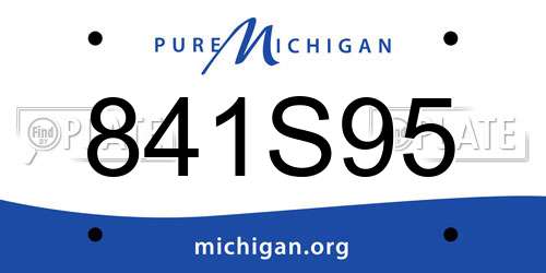 841S95 Michigan License Plate