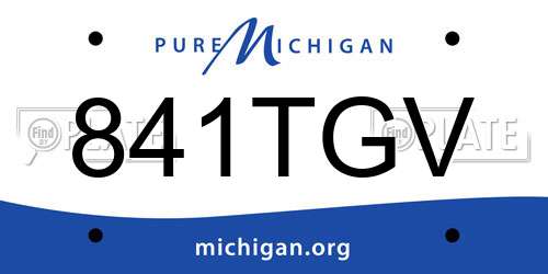 841TGV Michigan License Plate