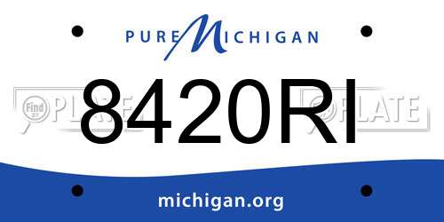 8420RI Michigan License Plate
