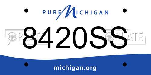 8420SS Michigan License Plate