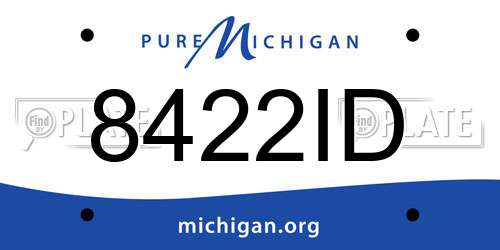 8422ID Michigan License Plate