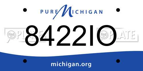 8422IO Michigan License Plate