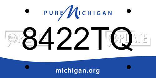 8422TQ Michigan License Plate