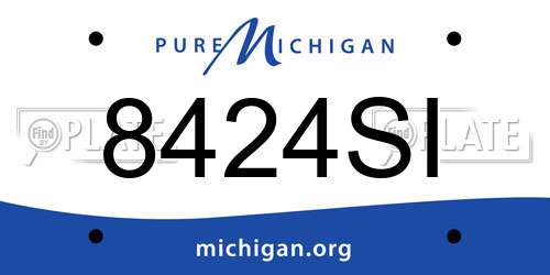 8424SI Michigan License Plate
