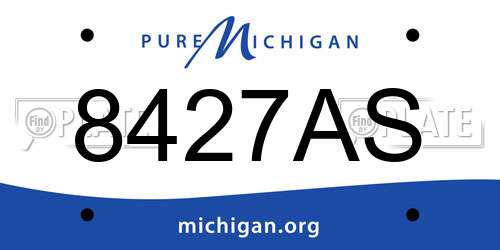 8427AS Michigan License Plate