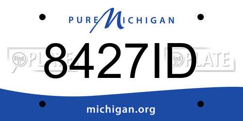 8427ID Michigan License Plate
