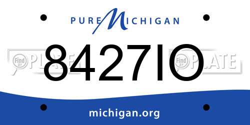 8427IO Michigan License Plate