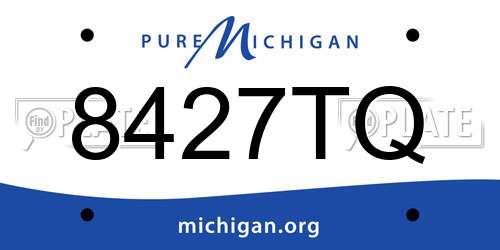 8427TQ Michigan License Plate
