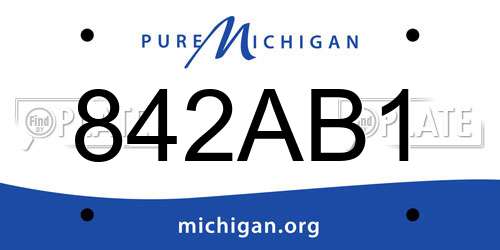 842AB1 Michigan License Plate