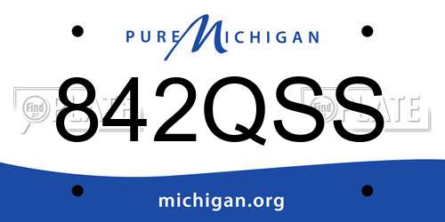 842QSS Michigan License Plate