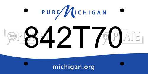 842T70 Michigan License Plate