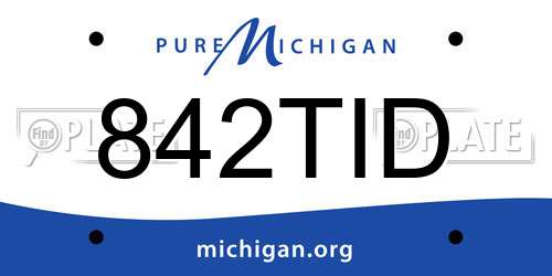 842TID Michigan License Plate