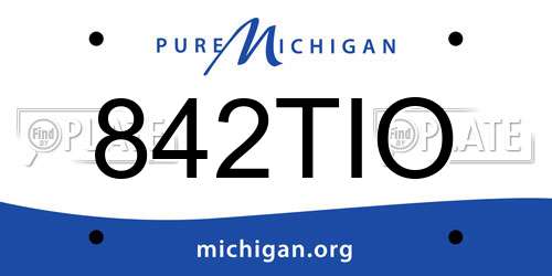 842TIO Michigan License Plate