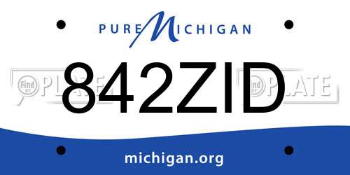 842ZID Michigan License Plate
