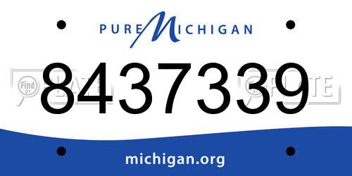 8437339 Michigan License Plate
