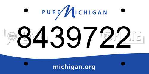8439722 Michigan License Plate