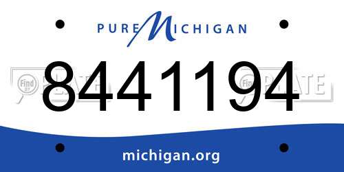8441194 Michigan License Plate