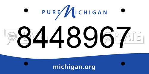 8448967 Michigan License Plate