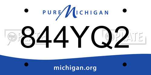 844YQ2 Michigan License Plate