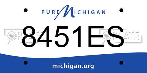 8451ES Michigan License Plate