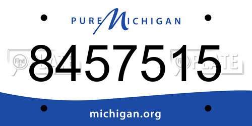 8457515 Michigan License Plate