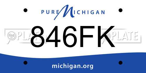 846FK Michigan License Plate