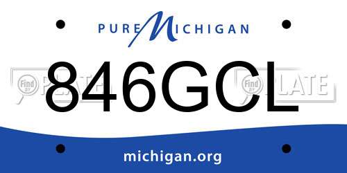 846GCL Michigan License Plate