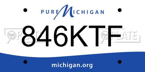 846KTF Michigan License Plate